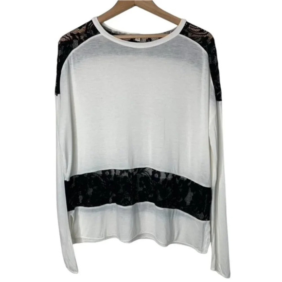 Aritzia Wilfred Top Intricate Lace Long sleeve Casual Basic Cream Size XS - Picture 1 of 12